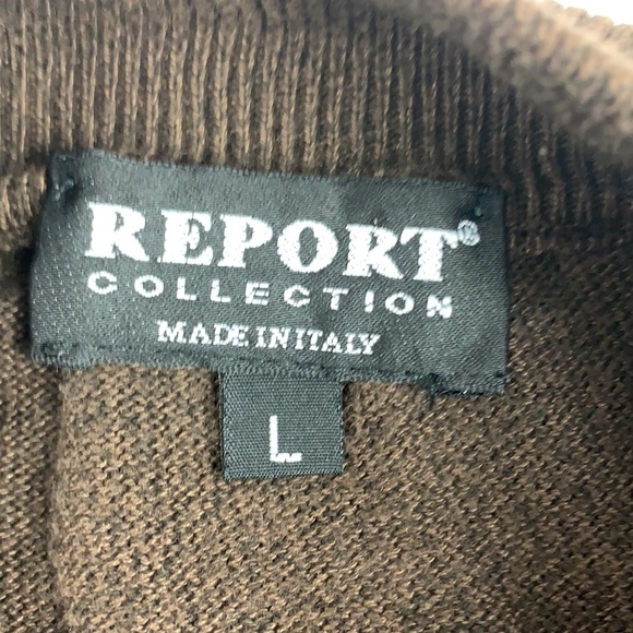 Report brown long sleeve crew neck sweater size L - Picture 3 of 5